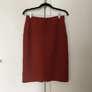 M.m LaFluer the Sadie pencil skirt in rust